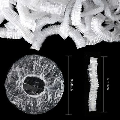 Disposable Plastic Waterproof Shower Caps Clear Multi Purpose Thickening Elastic Bath Cap