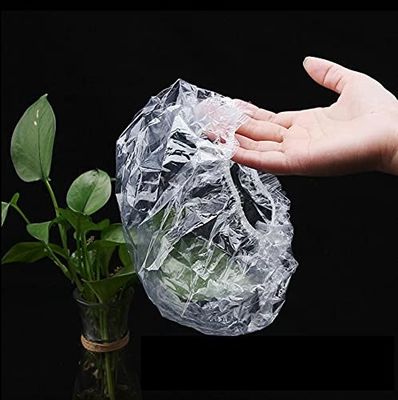 Disposable Plastic Waterproof Shower Caps Clear Multi Purpose Thickening Elastic Bath Cap