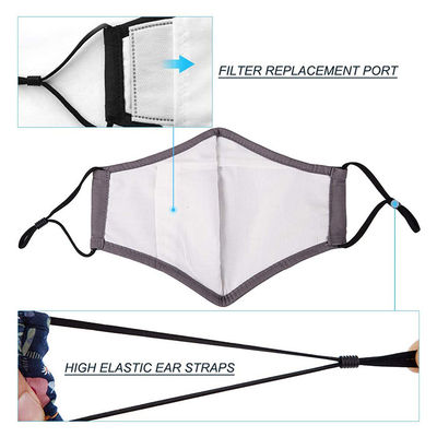 Polyester Cloth Antibacterial Face Mask Reusable Washable Printed Face Covering For Women Men