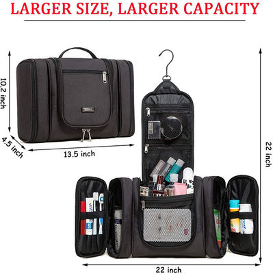 TB21018 Oxford Extra Large Hanging Toiletry Bag / 3 In 1 Travel Makeup Bag